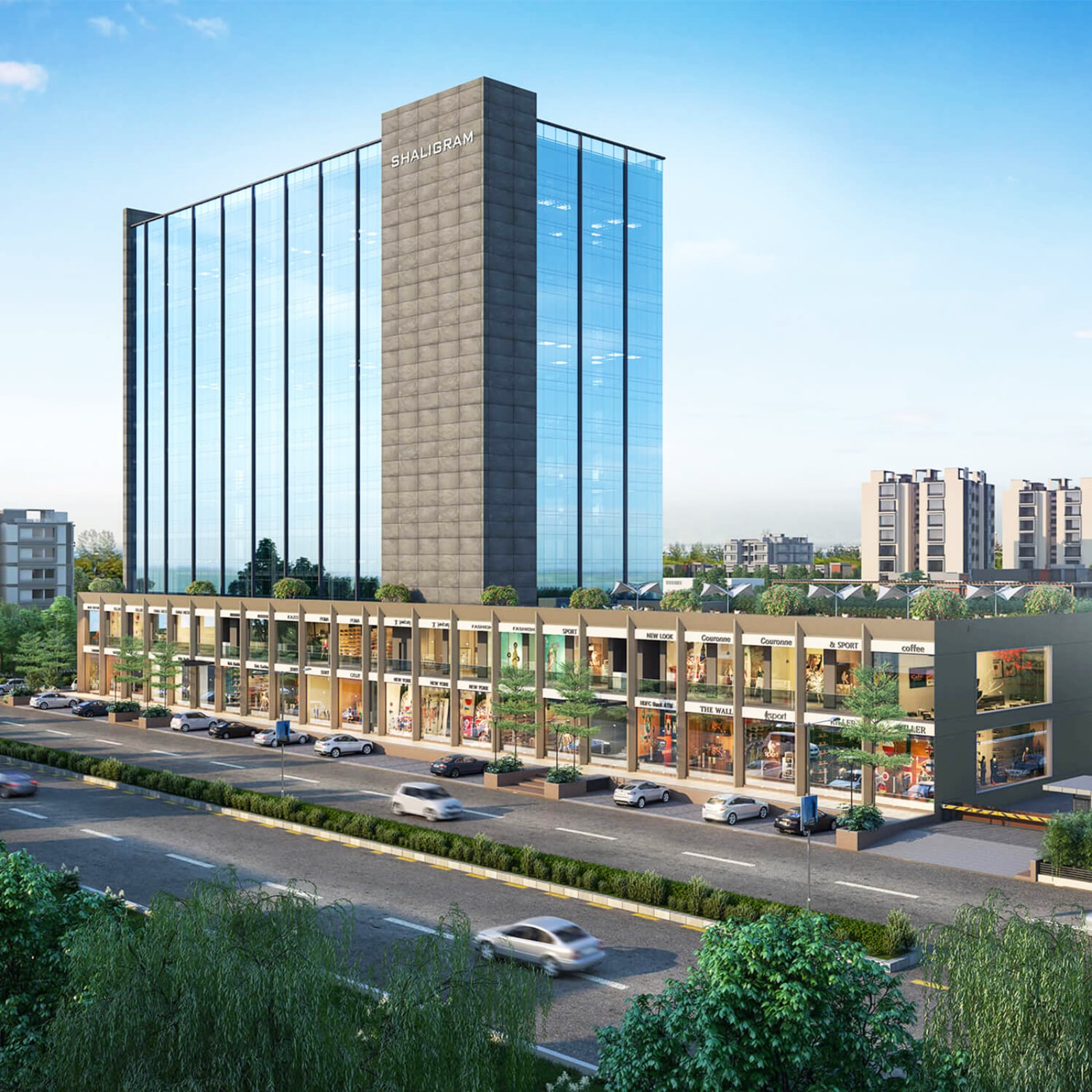 Consultants collaborating in a modern office environment