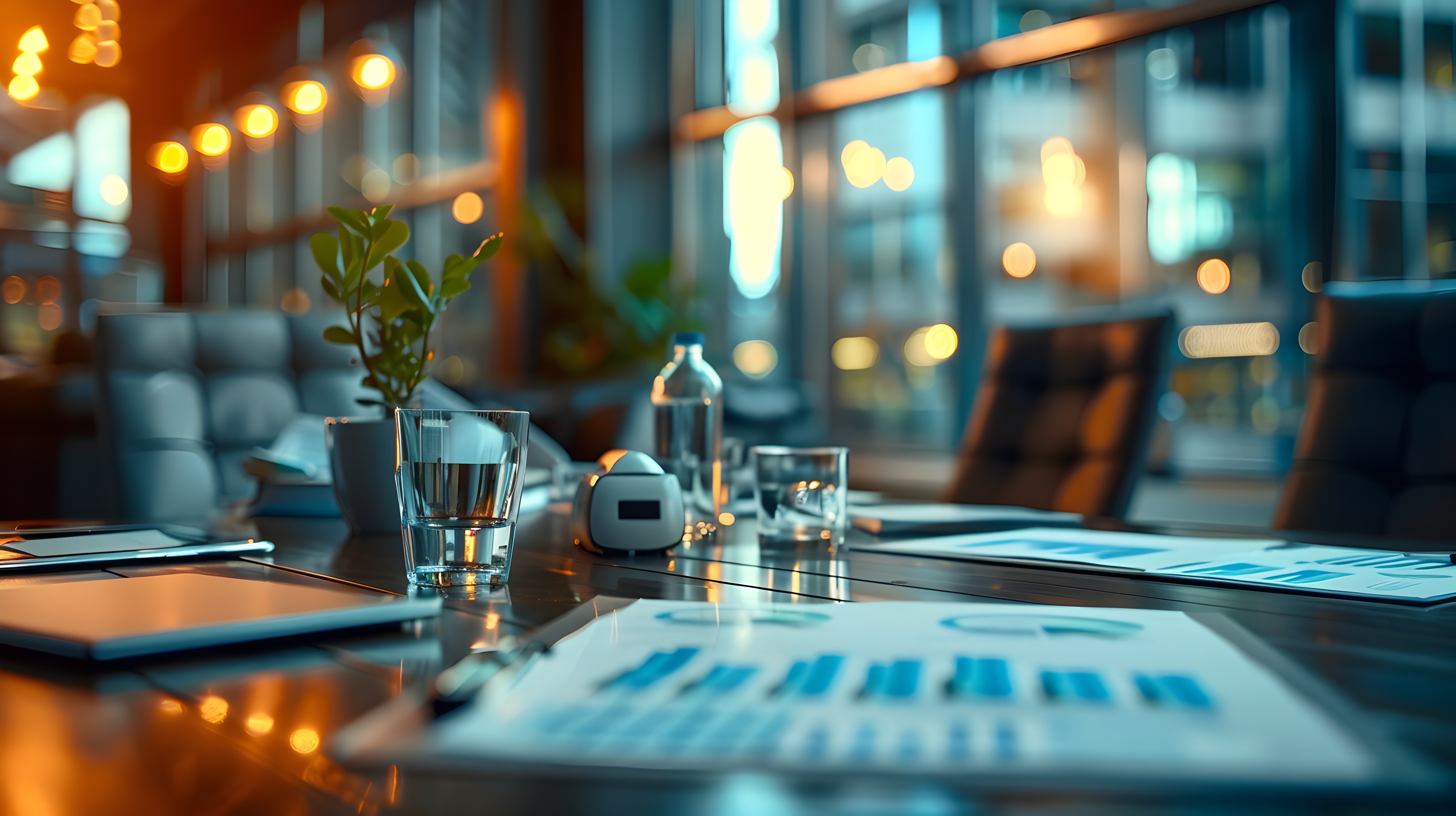 Consultants collaborating in a modern office environment